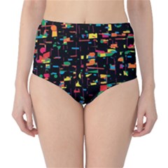 Playful Colorful Design High-waist Bikini Bottoms by Valentinaart