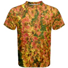 Helenium Flowers And Bees Men s Cotton Tee by GiftsbyNature