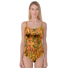 Helenium Flowers And Bees Camisole Leotard  by GiftsbyNature