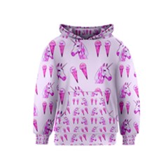 Unicorns & Icecreams In Mallow Wildflower Kids  Pullover Hoodie by fashionnarwhal
