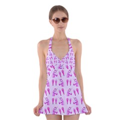 Unicorns & Icecreams In Mallow Wildflower Halter Swimsuit Dress by fashionnarwhal