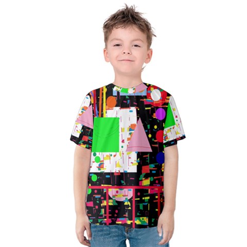Colorful Facroty Kids  Cotton Tee by Valentinaart