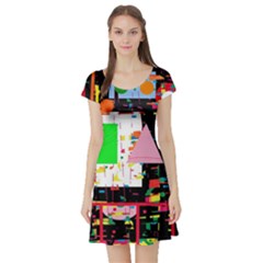 Colorful Facroty Short Sleeve Skater Dress by Valentinaart