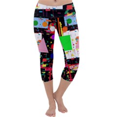 Colorful Facroty Capri Yoga Leggings by Valentinaart