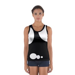 Black And White Moonlight Women s Sport Tank Top  by Valentinaart