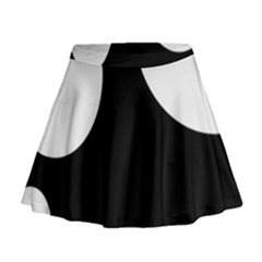 Black And White Moonlight Mini Flare Skirt