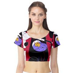 Love Short Sleeve Crop Top (tight Fit) by Valentinaart