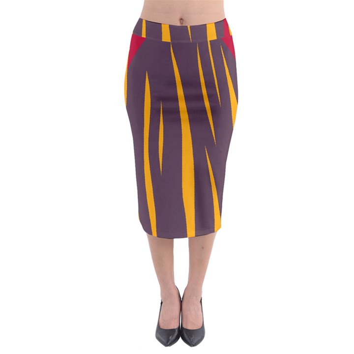 Fire Midi Pencil Skirt