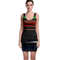 Colorful Lines  Sleeveless Bodycon Dress by Valentinaart