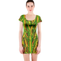 Upside-down Forest Short Sleeve Bodycon Dress by Valentinaart