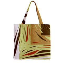 Brown Decorative Design Zipper Grocery Tote Bag by Valentinaart