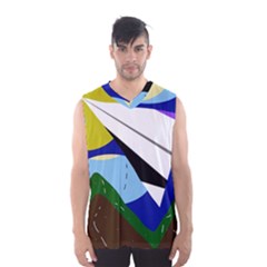 Paper airplane Men s Basketball Tank Top