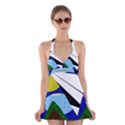 Paper airplane Halter Swimsuit Dress View1