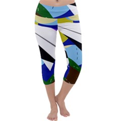 Paper airplane Capri Yoga Leggings