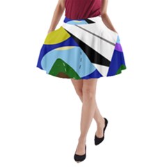 Paper airplane A-Line Pocket Skirt