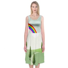 The Sky Midi Sleeveless Dress by Contest2519816