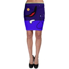 Night Duck Bodycon Skirt by Valentinaart