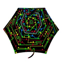 Stay In Line Mini Folding Umbrellas by Valentinaart