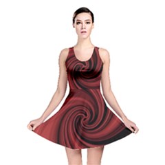 Elegant Red Twist Reversible Skater Dress by Valentinaart