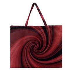 Elegant Red Twist Zipper Large Tote Bag by Valentinaart