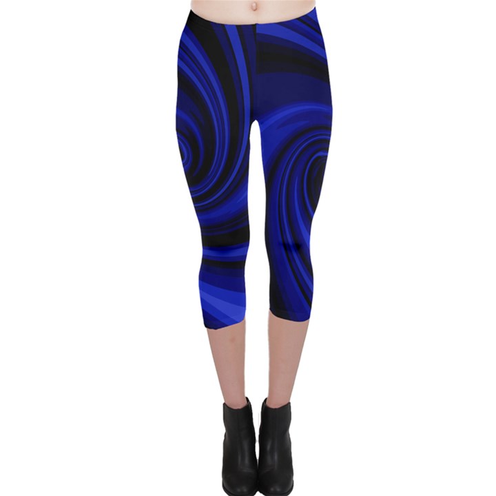 Blue decorative twist Capri Leggings 