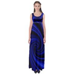 Blue Decorative Twist Empire Waist Maxi Dress by Valentinaart