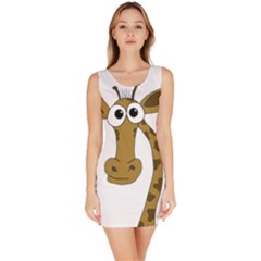 Giraffe  Sleeveless Bodycon Dress by Valentinaart