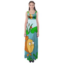 Are You Lonesome Tonight Empire Waist Maxi Dress by Valentinaart