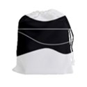 Black and white Drawstring Pouches (XXL) View1