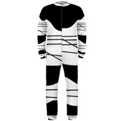 White and black waves OnePiece Jumpsuit (Men) 