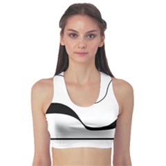 Waves - Black And White Sports Bra by Valentinaart