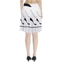 Waves - black and white Pleated Skirt View2