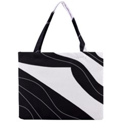 White And Black Decorative Design Mini Tote Bag by Valentinaart