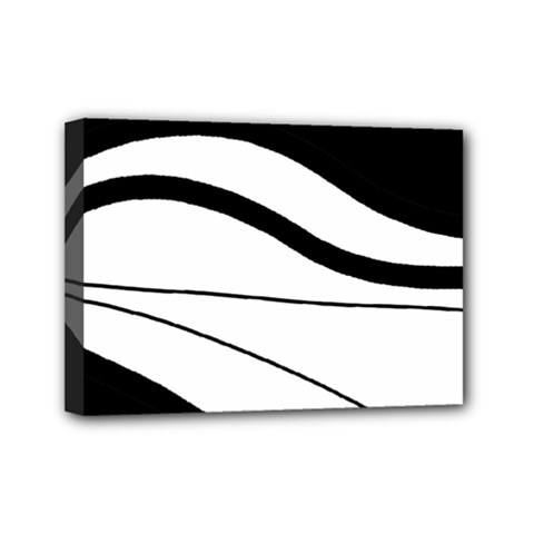White And Black Harmony Mini Canvas 7  X 5  by Valentinaart