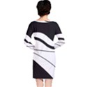 White and black harmony Long Sleeve Nightdress View2