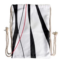 Red, White And Black Elegant Design Drawstring Bag (large) by Valentinaart