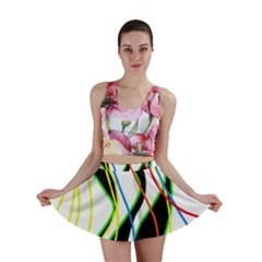 Colorful Lines - Abstract Art Mini Skirt
