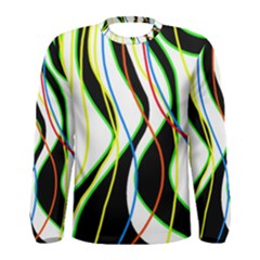 Colorful Lines - Abstract Art Men s Long Sleeve Tee by Valentinaart