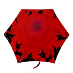 Halloween landscape Mini Folding Umbrellas