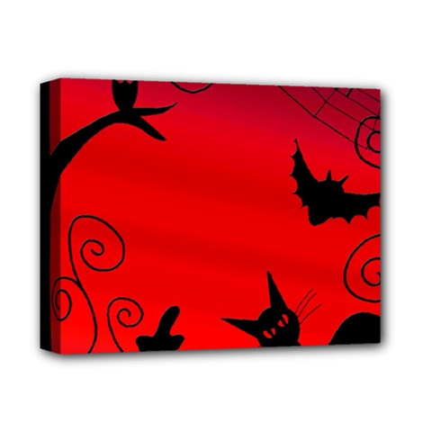 Halloween landscape Deluxe Canvas 14  x 11 