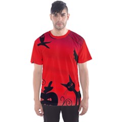 Halloween landscape Men s Sport Mesh Tee