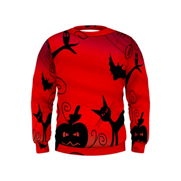 Halloween landscape Kids  Sweatshirt