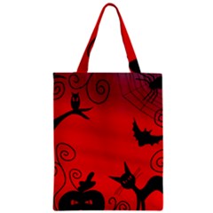 Halloween Landscape Zipper Classic Tote Bag