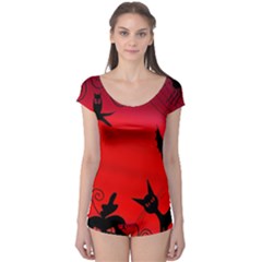 Halloween landscape Boyleg Leotard 