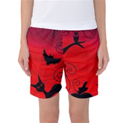 Halloween landscape Women s Basketball Shorts