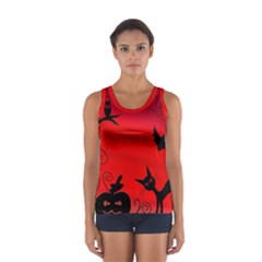 Halloween Landscape Women s Sport Tank Top 
