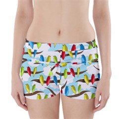 Parrots Flock Boyleg Bikini Wrap Bottoms by Valentinaart
