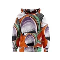 Abstract Orb In Orange, Purple, Green, And Black Kids  Pullover Hoodie