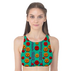 Pumkins Dancing In The Season Pop Art Tank Bikini Top by pepitasart