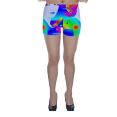 Abstract Color Dream Skinny Shorts